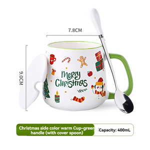 Mugs à café en céramique de Noël en gros - Motifs Père Noël, Bonhomme en pain d'épices, Arbre de Noël - Product Image 6