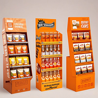 Présentoirs en carton personnalisés pour snacks, chips, bonbons et produits alimentaires, pour supermarchés, magasins de détail et présentoirs de sol en papier