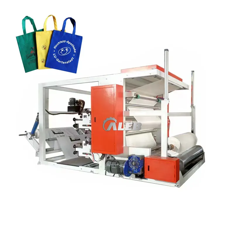 Macchina da stampa per sacchetti flexo in plastica non tessuta offset a 4 colori/macchina da stampa flessografica automatica