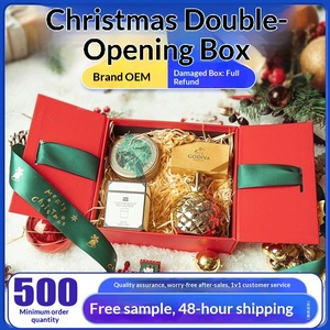 Cajas de Regalo Navideñas Personalizadas de Doble Apertura, Empaque de Belleza Premium con Impresión Elegante - Product Image 2