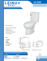 Kloset Duduk Keramik Modern Dual-Flush Model Persegi P-Trap Wash Down 2-Piece Floor Mounted Cyclone Flushing
