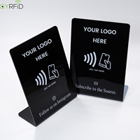 Acrylique imperméable suivez-nous sur Instagram support Nfc affichage Google Review supports de table Nfc