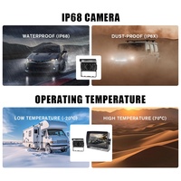Monitor LCD de 7 Pulgadas para Autobús, Sistema de Detección de Punto Ciego para Vehículo, Cámara de Reversa de 360 Grados y Cámara para Bebés, Video de Seguridad AHD 1080P