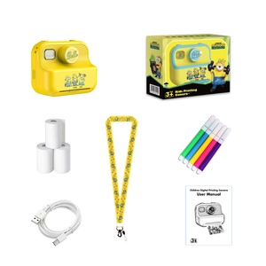 Cámara de Impresión Instantánea YMX <span class=keywords><strong>Minions</strong></span> Amarilla con Dos Pantallas para Niños, con Lente Frontal e Impresora Trasera para Compartir <span class=keywords><strong>Fotos</strong></span> al Instante - Product Image 6