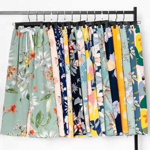 <span class=keywords><strong>Pantalon</strong></span> de pyjama ample grande taille I-0289 à imprimé floral, bas de pyjama mignon et léger pour <span class=keywords><strong>femme</strong></span>, <span class=keywords><strong>pantalon</strong></span> long d'été - Product Image 1