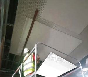 Plaques de plâtre perforées laminées laine de roche Plafond Système de cloisons sèches Panneaux acoustiques sans soudure et plâtre mural - Product Image 2