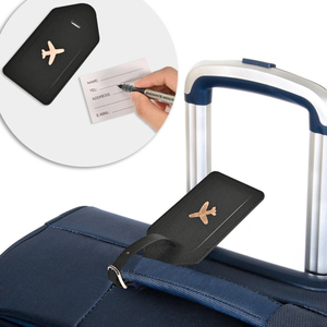 Portable PU Luggage Tag Fashion Travel Boarding Card Tag <b>Suitcase</b> Decorative Baggage Label Anti-lost Travel <b>Suitcase</b> Accessories - Product Image 2