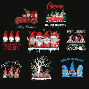 24 Hours Delivery Christmas DTF Film Heat Transfer Vinyl Sticker Plastisol Holiday Sticker For Garment