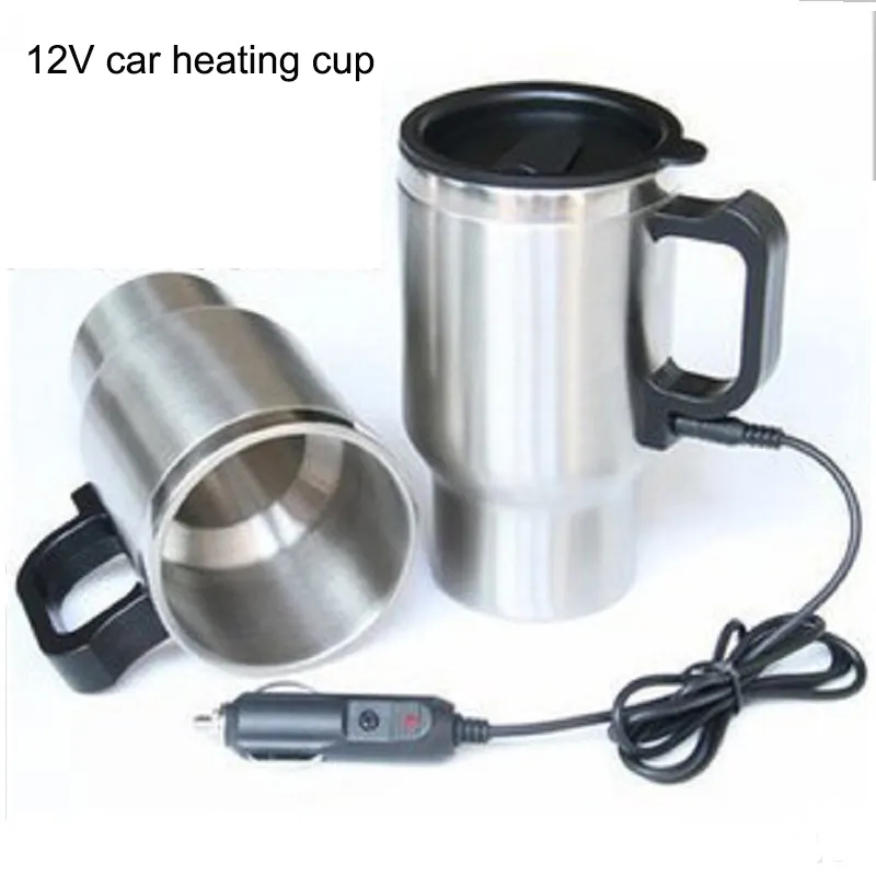 DC 12V universel portable en acier inoxydable voiture électrique chauffé voyage café eau bouilloire gobelet tasse tasse