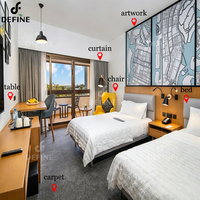 Solution complète sur mesure pour hôtels de luxe 3, 4 et 5 étoiles, meubles d'hôtel, hôtels-appartements, projets clés en main, ensembles de chambres d'hôtel modernes complets
