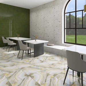 Mạ Vàng tráng men sứ ngói sàn đá cẩm thạch porcelanato Trung Quốc sáng bóng bề mặt bóng 60x60 NỘI THẤT PHÒNG sàn gạch thiết kế - Product Image 3