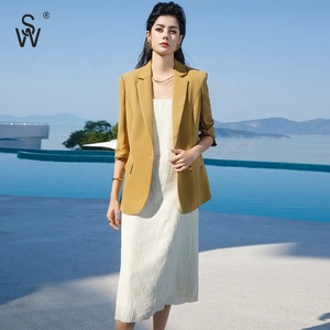 Blazer pour femme, <span class=keywords><strong>vêtements</strong></span> d'affaires haut de gamme, vente en gros, pour printemps et automne - Product Image 3