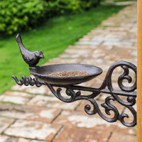 Mangeoire à oiseaux en fonte de style nordique minimaliste, décoration murale extérieure pour patios et jardins