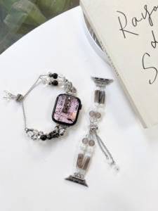 Convient aux bracelets de perles de luxe Montre à la mode incrustée de diamants pour femmes ultra 2 Series 10 Straps Fermeture à glissière télescopique - Product Image 6