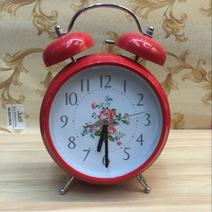 Metal Alarm Clock 6 Inch Double Bell Battery Operated Desk Clock - Product Image 4