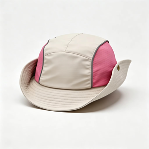 OEM Embroidery Logo Color Block Quick Dry UV Protection Adjustable Bucket Hat for Outdoor Fishing &amp; Hiking - Product Image 2