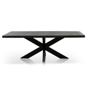 Creativeuxury - Juego de Muebles de Comedor Negros con Patas Websy, Mesas de Comedor de Madera de Roble para 8 Personas, Rectangulares, Sólidos, OEM, ODM, 10 Piezas - Product Image 2