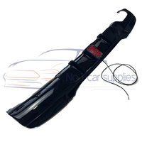 Lip Bumper Belakang untuk E90/E92 dengan Knalpot Ganda Satu Sisi dan Body Kit Diffuser LED dalam Plastik Hitam Mengkilap