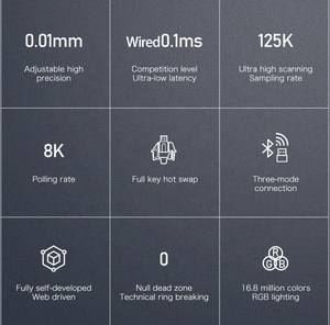 Attack Shark X65PRO HE Fast Trigger Wireless Gaming <b>Keyboard</b> 8000 Hz Wireless <b>Keyboard</b> with Magnetic Switch - Product Image 4