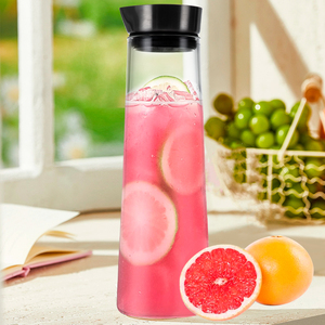 Chine usine en gros <span class=keywords><strong>pas</strong></span> <span class=keywords><strong>cher</strong></span> prix carafe en verre transparent pichet à <span class=keywords><strong>eau</strong></span> carafe à vin 1200ml pichet en verre - Product Image 4