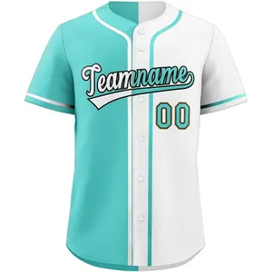 Popular Price Polyester Design Team Name Logo Number Printing Button Baseball Uniform Shirt Quick Dry Baseball Jersey