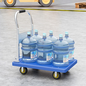 Chariot à plateforme pliable portable à 4 roues, léger, pour déménagement, courses et rangement à domicile - Product Image 6