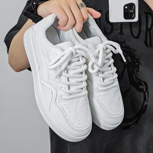 Zapatillas de hombre de caña alta, estilo casual deportivo, de caña baja, para skate, para estudiantes, negras, con suela de goma, duraderas, de moda, novedad 2025 - Product Image 5