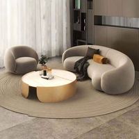 Canapé familial trois places en cachemire de style nordique Suessen, fabrication sur mesure, vente en gros