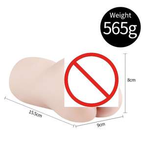 Masturbador Masculino con Molde de Vagina y Glúteos, Vagina Real de Mujer Madura, Dispositivo de Autoestimulación de Silicona de Doble Cavidad, 100% Impermeable - Product Image 1