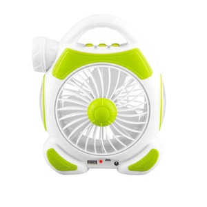 Ventilador portátil recargable por USB con luz LED, mini ventilador para camping, hogar, dormitorio, motor DC, pequeño, en colores azul y verde. - Product Image 5