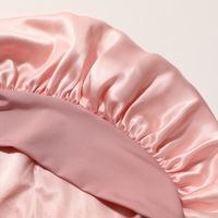 Bonnet de nuit en soie de luxe pour le soin des cheveux, bonnet en satin avec large bande de ruban et nœud réglable, grande taille, bonnet de sommeil en soie pour femmes