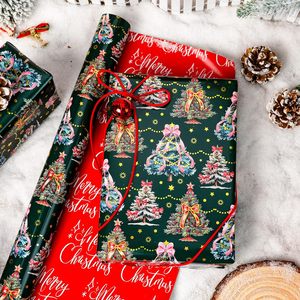 Reversible Christmas Gift <b>Wrapping</b> <b>Paper</b> 17 In X 33 Ft Double Side Recyclable For Holiday Craft - Product Image 4