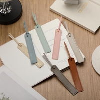 PU-Leder Lesezeichen mit Hängeriemen, Bedrucktes Logo, Buchzeichen als Schreibwaren-Geschenk für Buchliebhaber