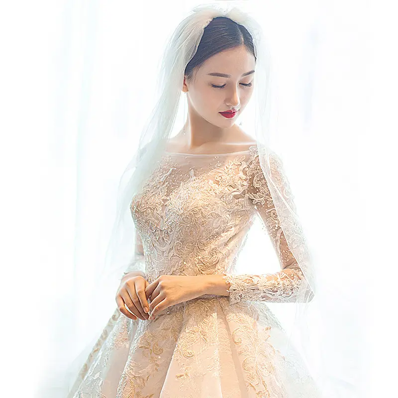 Elegant modest wedding dresses Elegant marriage dresses for women sweeth2023 OEM sweetheart plus size OEM Wedding gown dresses