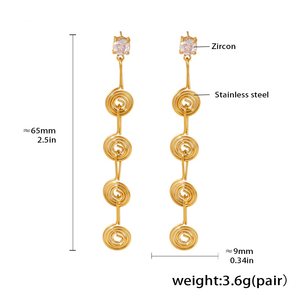 Pendientes de borla de oro
