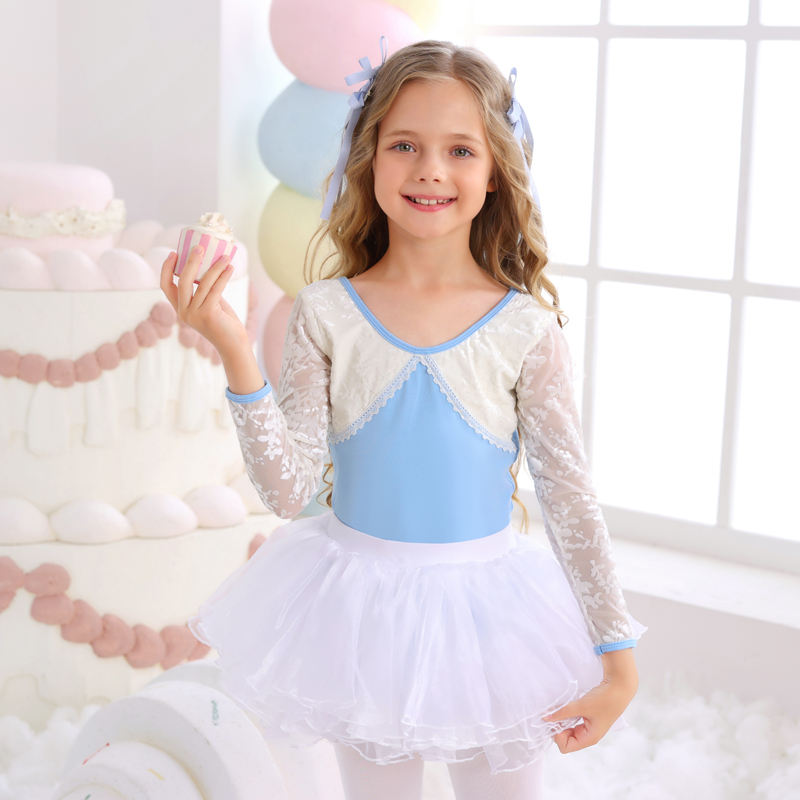 Light blue body dress gauze skirt]