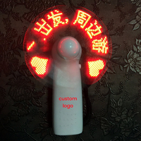 Ventilatori a Mano LED Ricaricabili Portatili Programmabili per Pubblicità Promozionale con Messaggio Personalizzato Ventilatore Manuale alla Moda per Feste