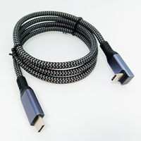 Câble de transmission de données à angle droit coudé haute vitesse PD 240W 10A USB C vers USB C câble de charge câble de charge rapide tressé en nylon