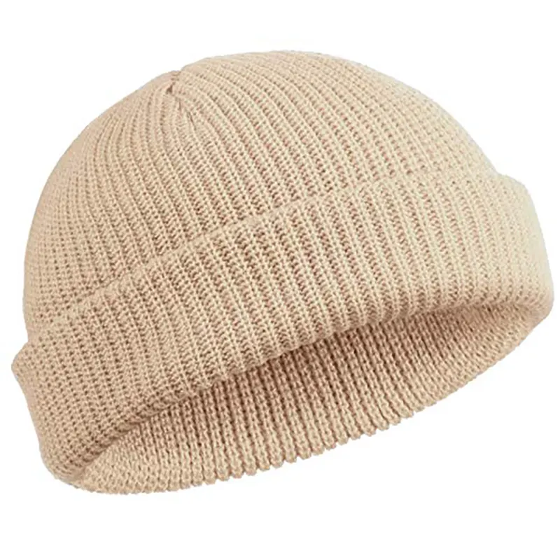 Short Ribbed Funky Trawler Fisherman Cuffed Beanie