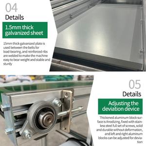 Yüksek kaliteli yatay bant endüstriyel sistem Powered kısa küçük lastik bant üreticisi fabrika konveyör - Product Image 5