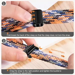 Elastisches geflochtenes Nylon-Uhrenarmband mit Magnetverschluss für T-REX 3 Ersatzband-beiziye D-926-1 - Product Image 4