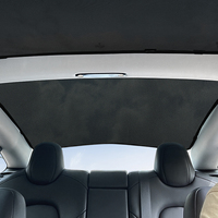 Pare-soleil de toit pliable fendu pour Tesla modèle 3 demi-lucarne avant et arrière toit ouvrant pare-soleil isolation thermique rideau de pare-brise