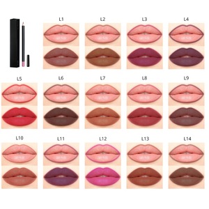 Waterproof Vegan Customize Private Label Lipliner Pencil Smooth Brown Pink Red <b>Nude</b> Matte Waterproof Lip Liner Pencil - Product Image 2