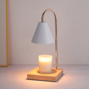 Modern Luxury Wooden Metal Shade E26 <b>Wax</b> <b>Melting</b> Aromatherapy Table Lamp for Bedroom Living Room Restaurant Decor - Product Image 1