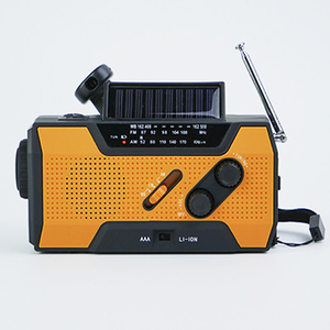 Radio météo d'urgence portable AM FM NOAA, radio à <span class=keywords><strong>manivelle</strong></span> solaire avec batterie externe 2000mAh, alarme SOS, lampe torche LED, lampe de lecture - Product Image 2