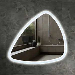 Sensor touch led, 81x72cm forma de pedra ip44 espelho do banheiro