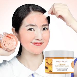 Mascarilla de Arcilla con Enzimas de Papaya OEM, Orgánica y Herbal para la Limpieza de Poros y Desintoxicación de la Piel, Mascarilla Facial Calmante para Todo Tipo de Piel, Paquete Familiar - Product Image 2