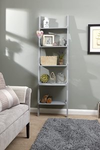 5 livello <span class=keywords><strong>di</strong></span> Legno Cremagliera Della Parete, MDF Display Scaletta Libreria, Superficie Liscia Pendente Mensola Unità con Spazi <span class=keywords><strong>di</strong></span> Stoccaggio <span class=keywords><strong>Di</strong></span> Grandi Dimensioni - Product Image 3