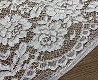 Nuevo en 2026: Tela de encaje de algodón con bordes ondulados y grandes rosas para faldas, vestidos y ropa de mujer, encaje negro para vestidos de novia.