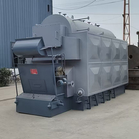 Chaudière à vapeur industrielle à circulation naturelle à biomasse, alimentée par des granulés de bois, de l'usine directe Zhongfei DZH, Max. Structure horizontale à pression de 1,6 MPa, facile